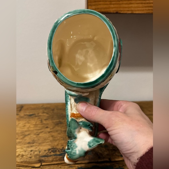 Handcrafted Ceramic Donkey Planter with Floral Design - Picture 5 of 7